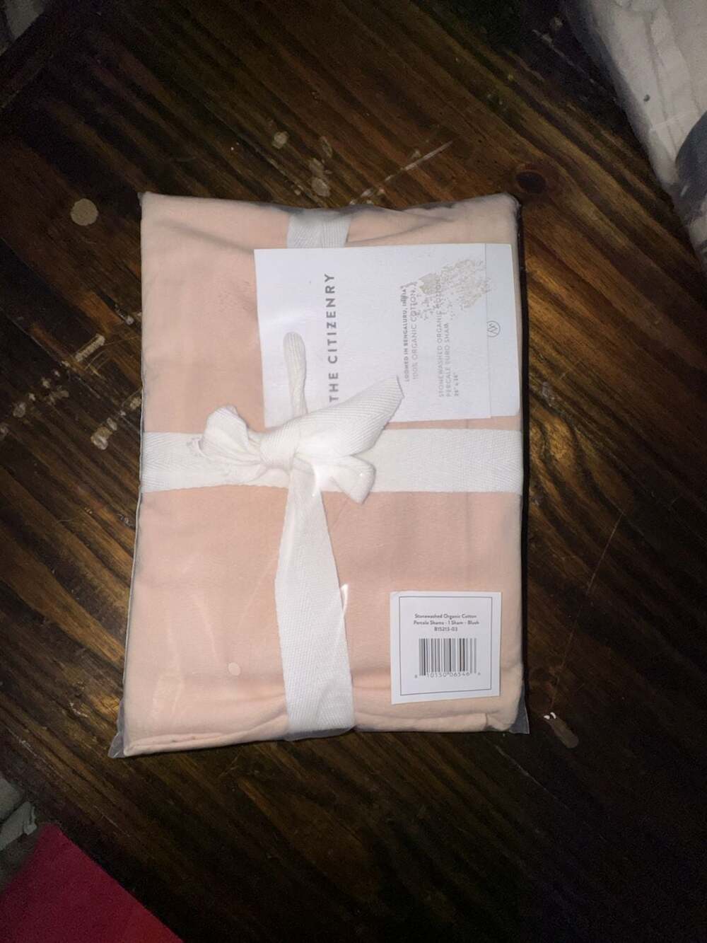 The Citizenry Stonewashed Organic Cotton Percale Euro Sham - Blush 26x26